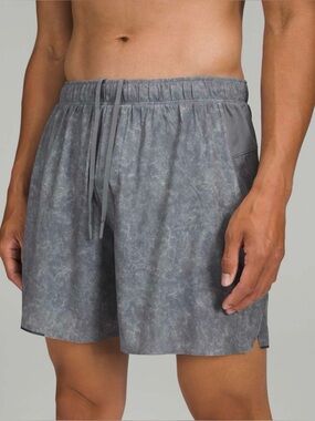 lululemon Surge Lined 6” Running Shorts M Gravel Dust Asphalt Grey Multi